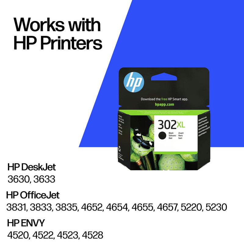 HP 302 XL High Yield Original Ink Cartridge - Black
