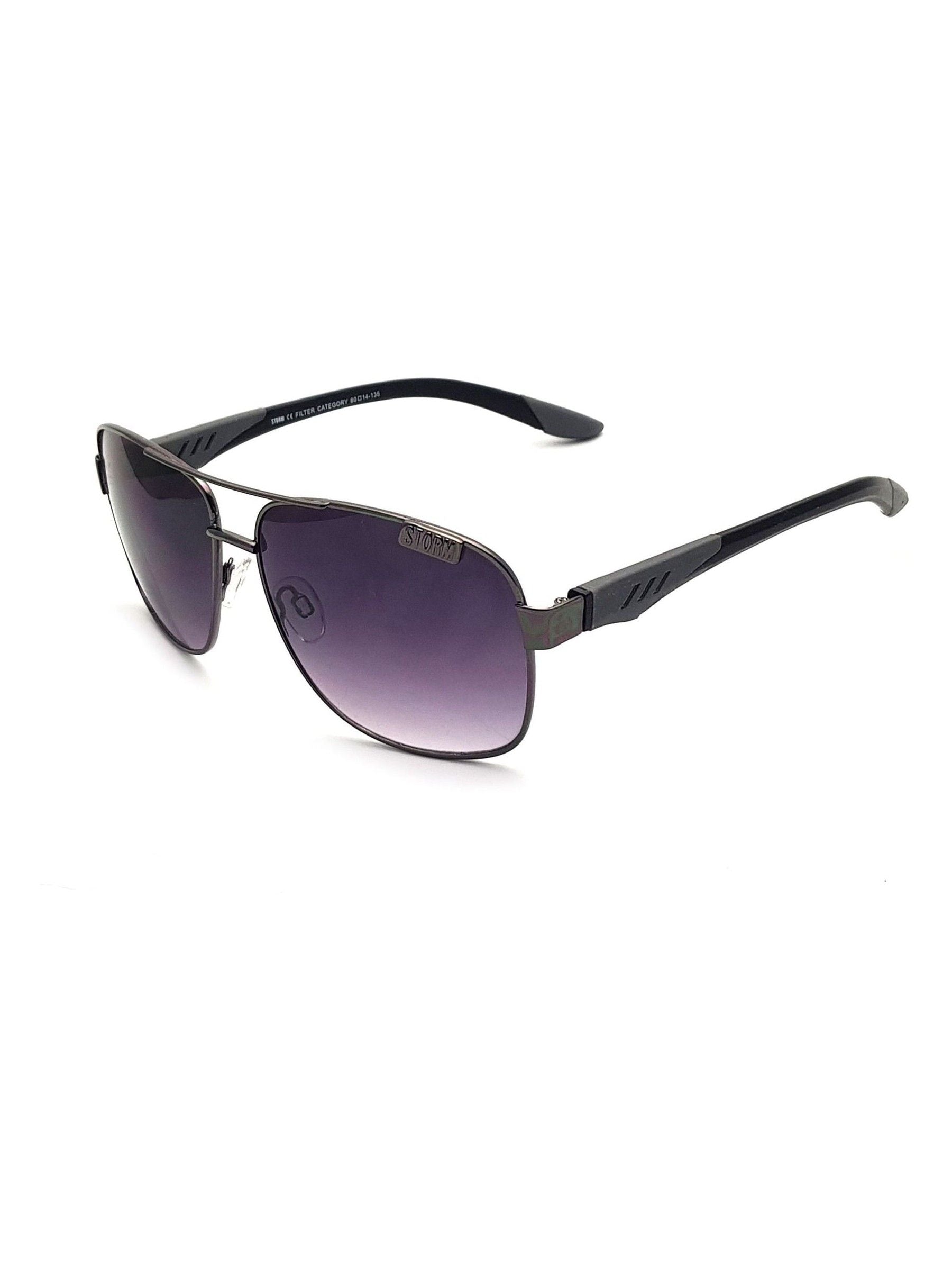 Comaetho gunmetal sunglasses with gradient smoke lens - British product