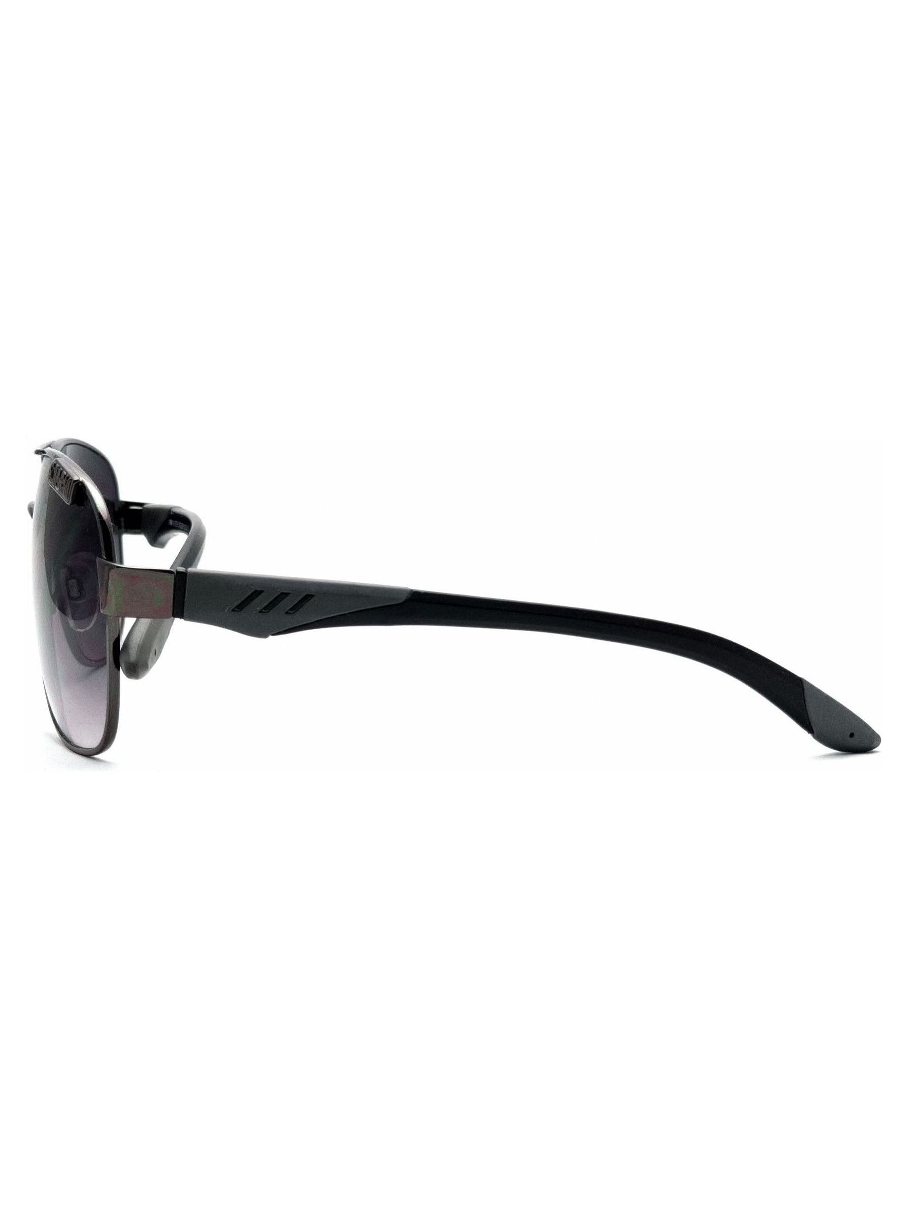 Comaetho gunmetal sunglasses with gradient smoke lens - British product