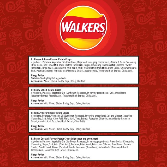 Walkers Classic Variety Multipack Crisps   12 per pack GOODS M&S   