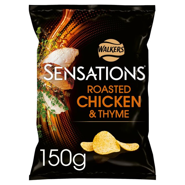 Sensations Roasted Chicken & Thyme Sharing Bag Crisps   150g