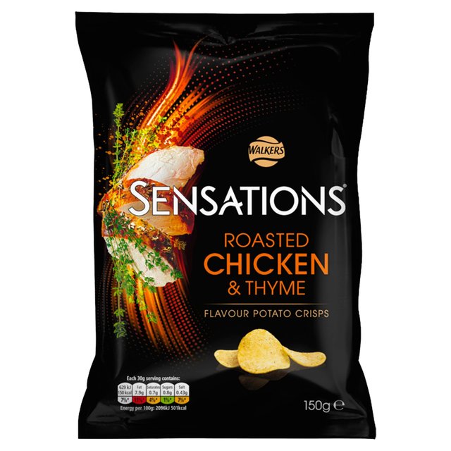 Sensations Roasted Chicken & Thyme Sharing Bag Crisps   150g GOODS M&S   