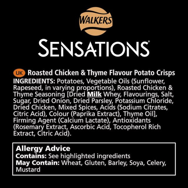 Sensations Roasted Chicken & Thyme Sharing Bag Crisps   150g GOODS M&S   