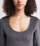 Jacquie Aiche yellow gold Sophia necklace with diamonds and emerald (British brand)