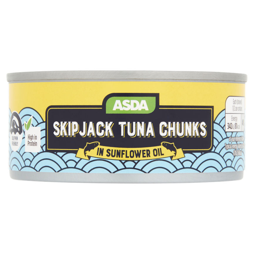 ASDA Skipjack Tuna Chunks in Sunflower Oil 145g Canned & Packaged Food ASDA   