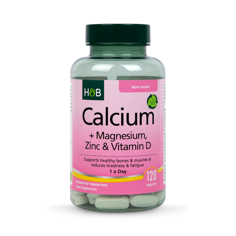 Holland & Barrett Calcium Magnesium Vitamin D 120 Tablets - British product