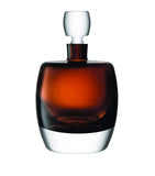 LSA International brown glass whisky decanter with hand-ground stopper, UK version