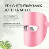 Erth Beauty pink LED light therapy mask with three colour modes, imported from the UK