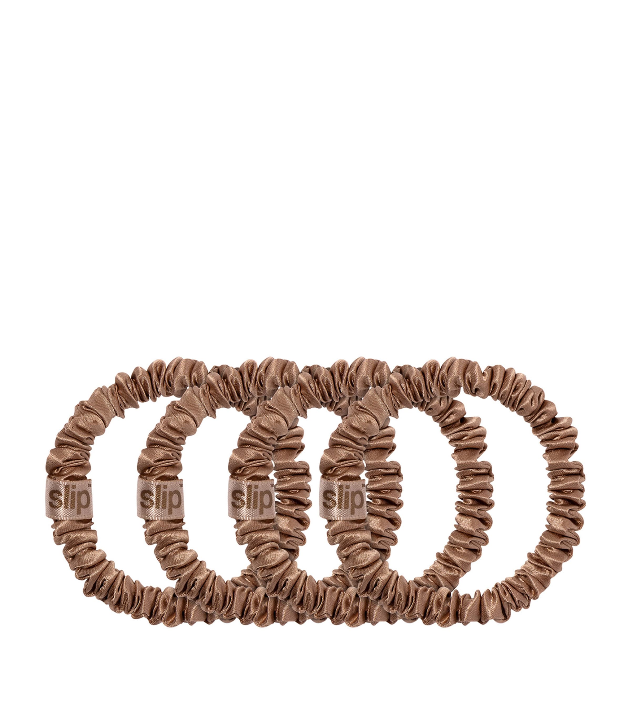 Slip Pure Silk Skinny Scrunchies set of 4 (British brand)