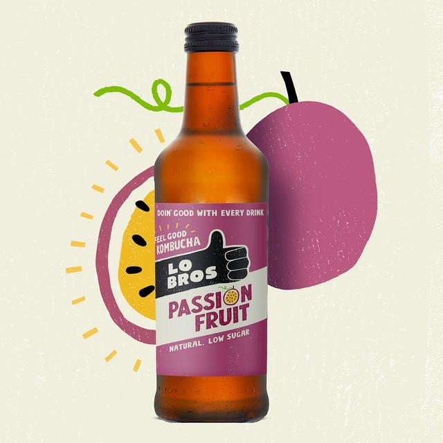 Lo Bros Kombucha Passionfruit Low Sugar   330ml GOODS M&S   