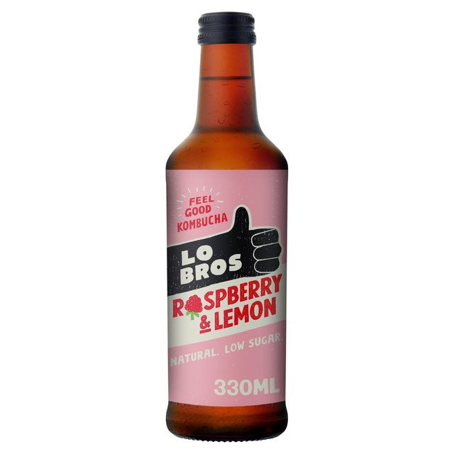 Lo Bros Kombucha Raspberry & Lemon Low Sugar   330ml