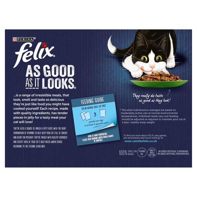 Felix As Good As it Looks Vegetable in Jelly Wet Cat Food   12 x 100g GOODS M&S   