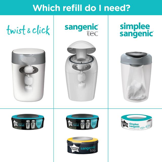 Tommee Tippee Twist & Click Refill Cassette 3pk