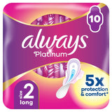 Always Platinum Long Sanitary Towels Wings Size 2   10 per pack GOODS M&S   