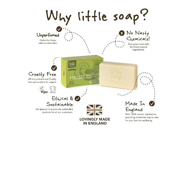 Little Soap Company Avocado Oil Bar Soap for Sensitive Skin   100g GOODS M&S   