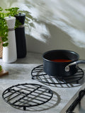 Bronx wire trivets set of 2 matte black 22cm - British product