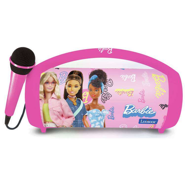 Lexibook Barbie speaker with lights and microphone, imported from the UK