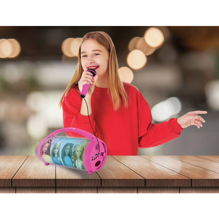 Lexibook Barbie speaker with lights and microphone, imported from the UK