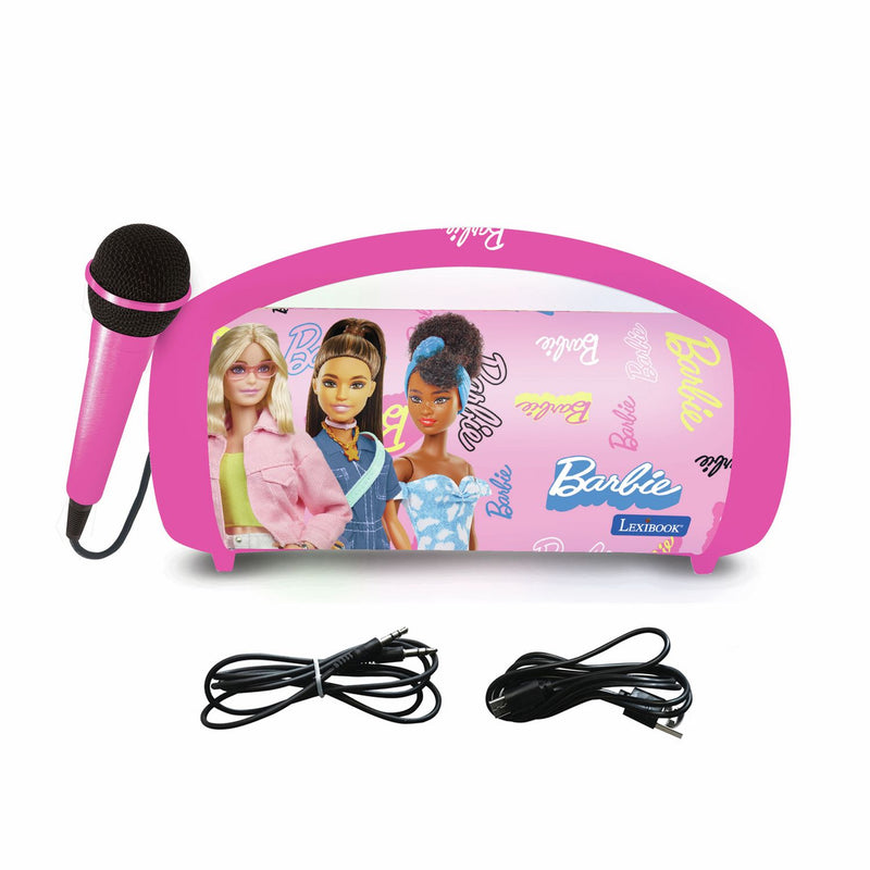 Lexibook Barbie speaker with lights and microphone, imported from the UK