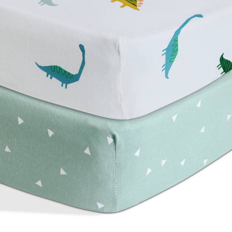 Habitat Little Dino nursery fitted sheet cot size 60x120cm, UK version