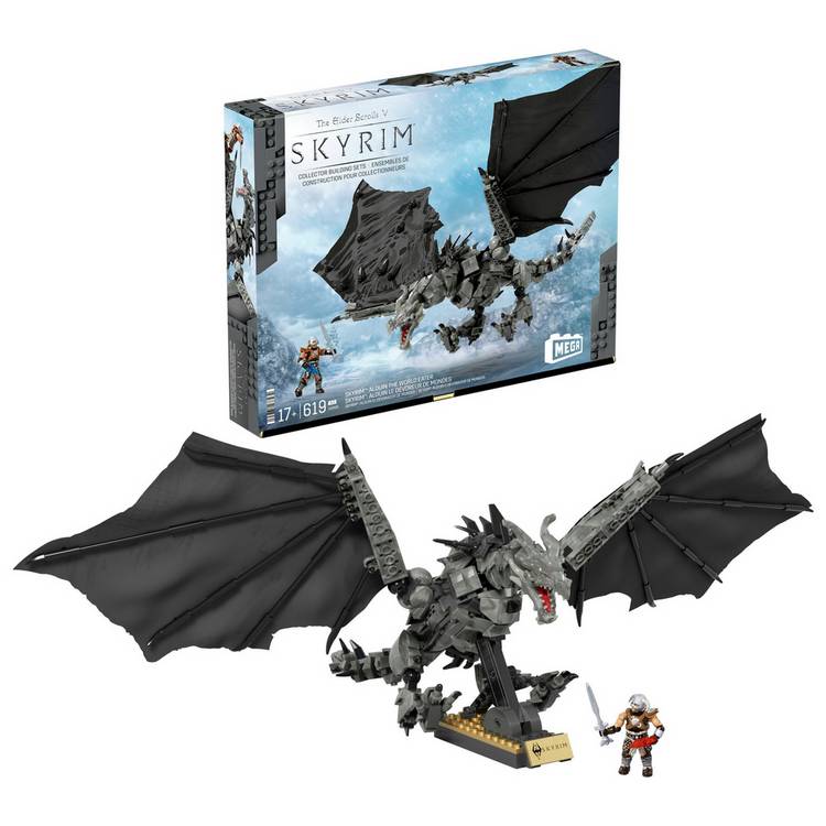 MEGA Skyrim Alduin the World Eater building kit 619-piece, imported from the UK