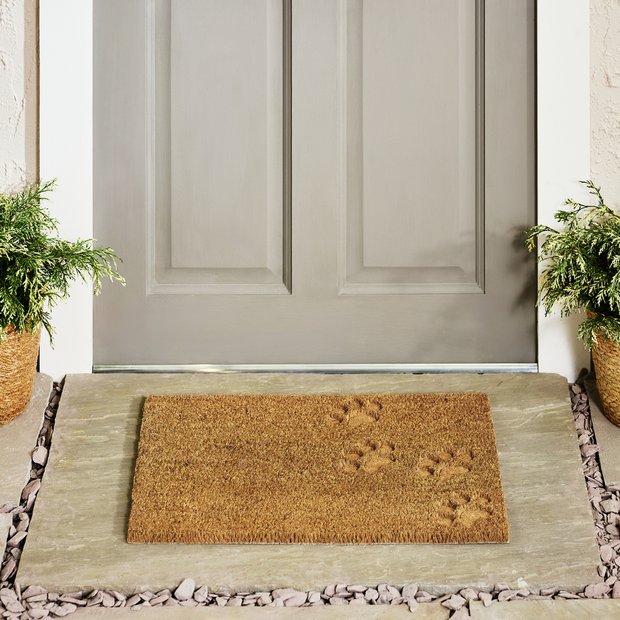 Argos Home paws debossed coir doormat 40x60cm, UK version