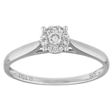 Revere 9ct White Gold 0.15ct Diamond Engagement Ring - P