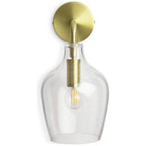 Argos Home Abas glass wall light brass (British brand)