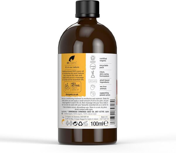 Dr.Organic Jojoba Pure Oil 100ml - British product