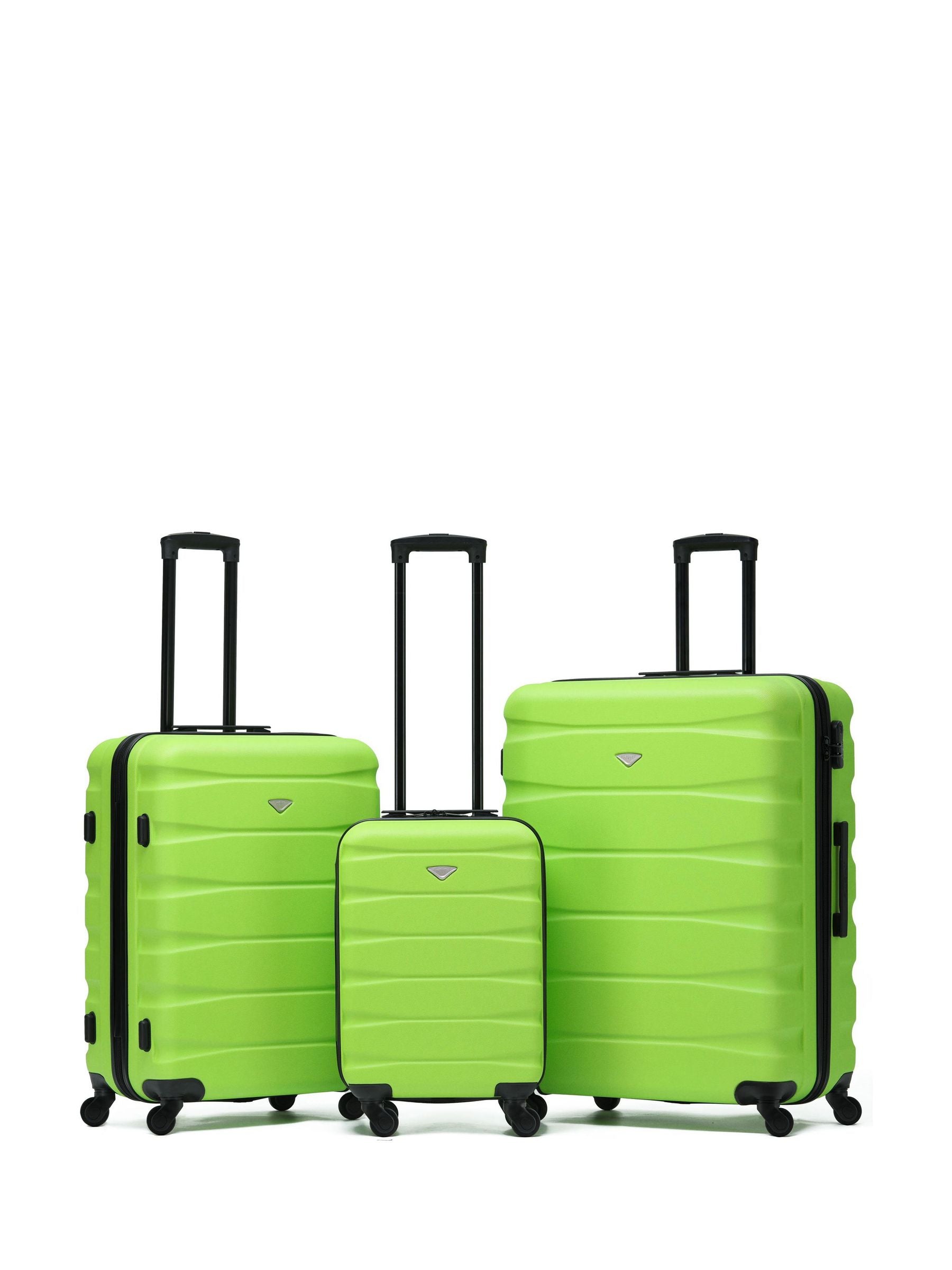 Flight Knight Orange/Black Hardcase Suitcase Set - 3 Piece (Cabin, Medium, Large)