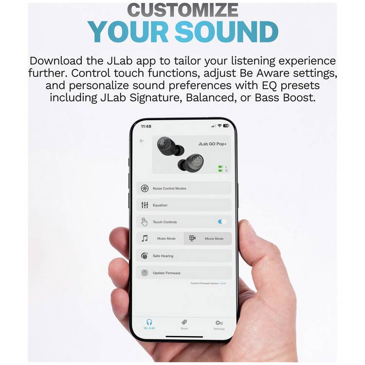 JLab true wireless earbuds GO Air Pop white (British brand)