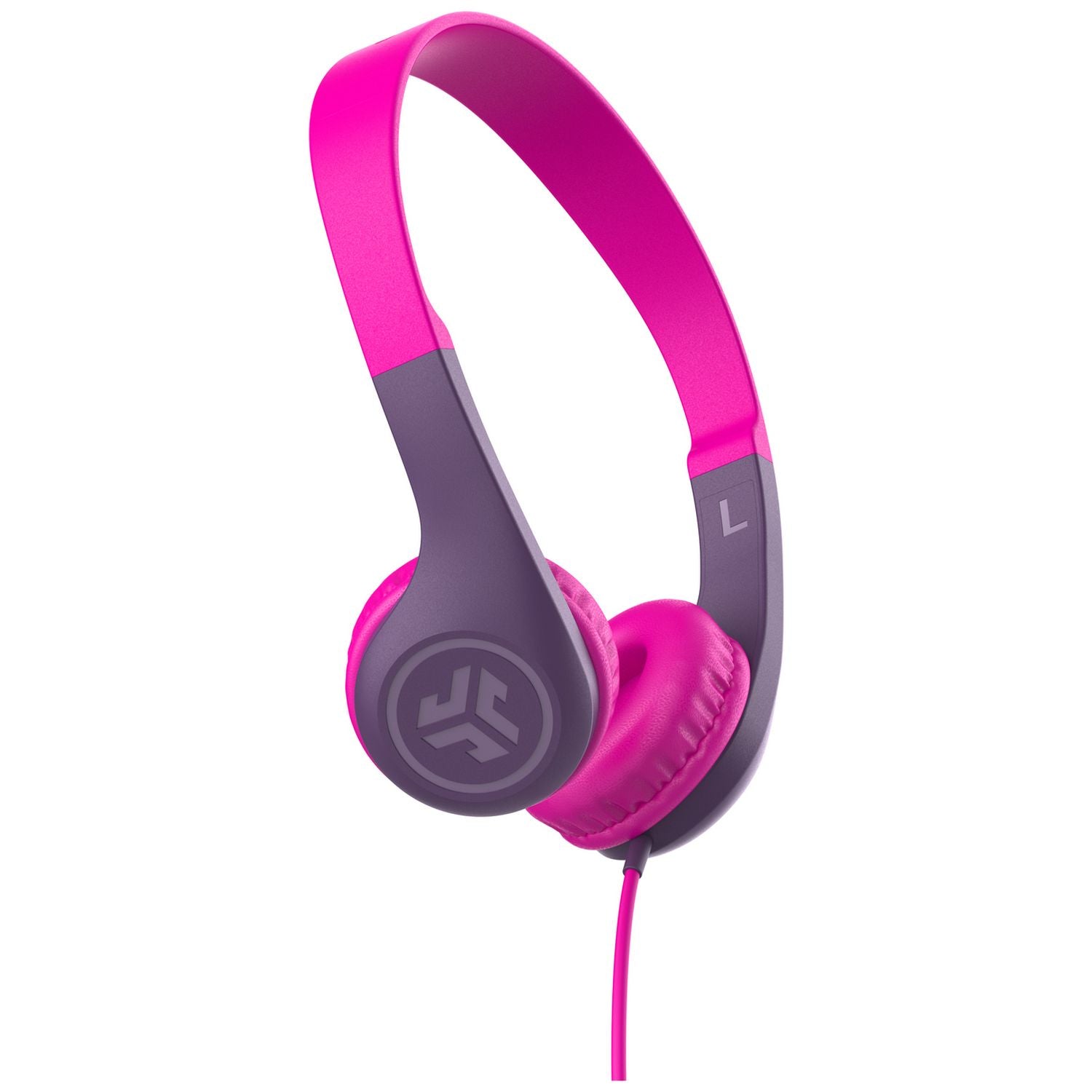 JLab JBuddies Pop kids wired on-ear headphones pink (British brand)