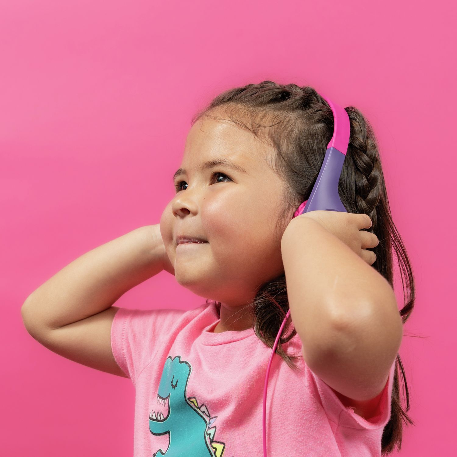 JLab JBuddies Pop kids wired on-ear headphones pink (British brand)