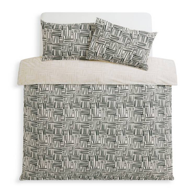Habitat reversible check bedding set single - British product