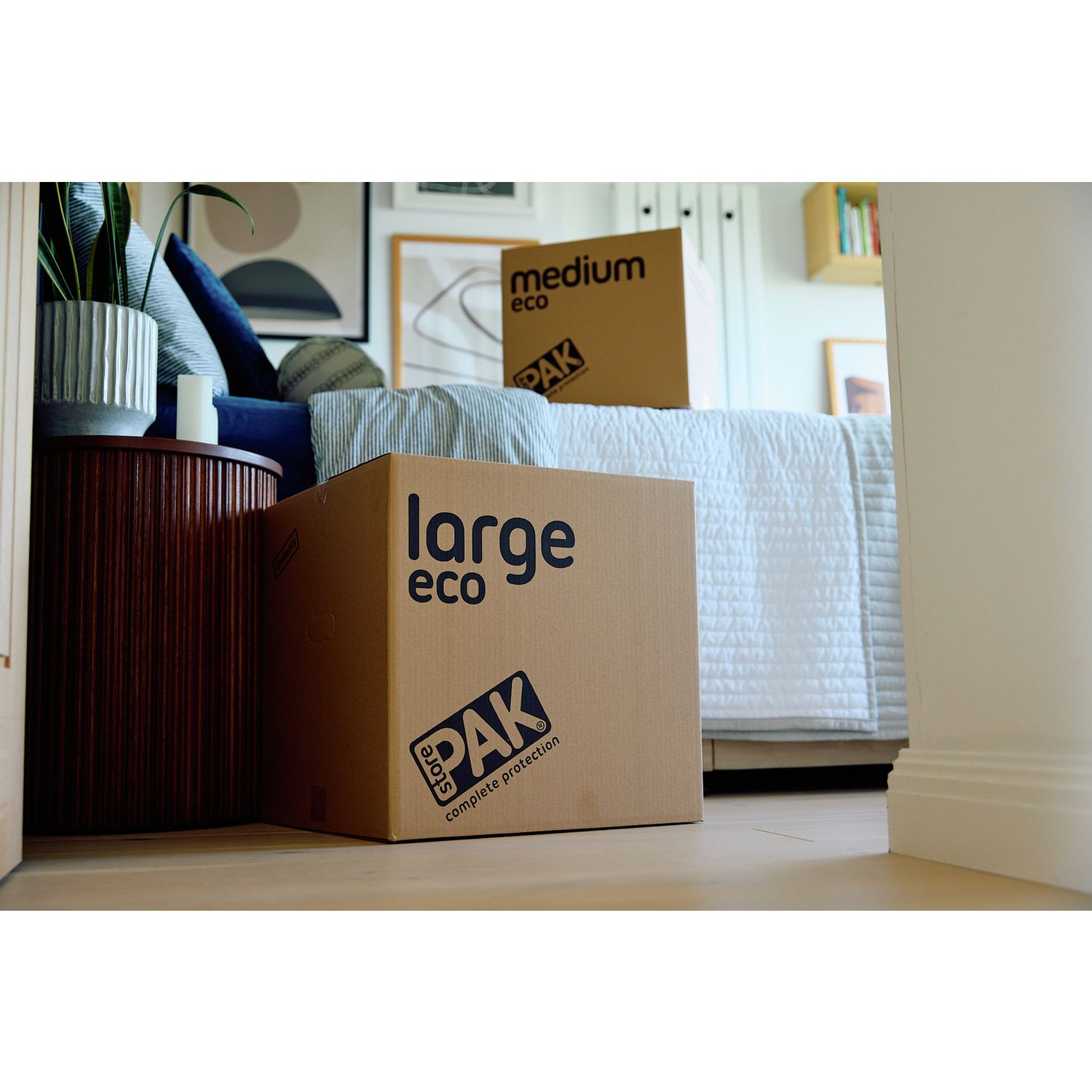 StorePAK large eco cardboard storage boxes set of 5, imported from the UK