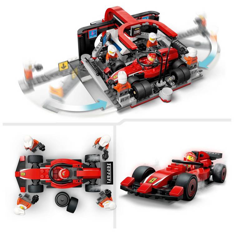 LEGO City F1 pit stop Ferrari car 322 pieces, imported from the UK