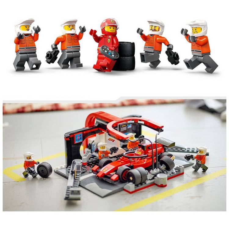 LEGO City F1 pit stop Ferrari car 322 pieces, imported from the UK
