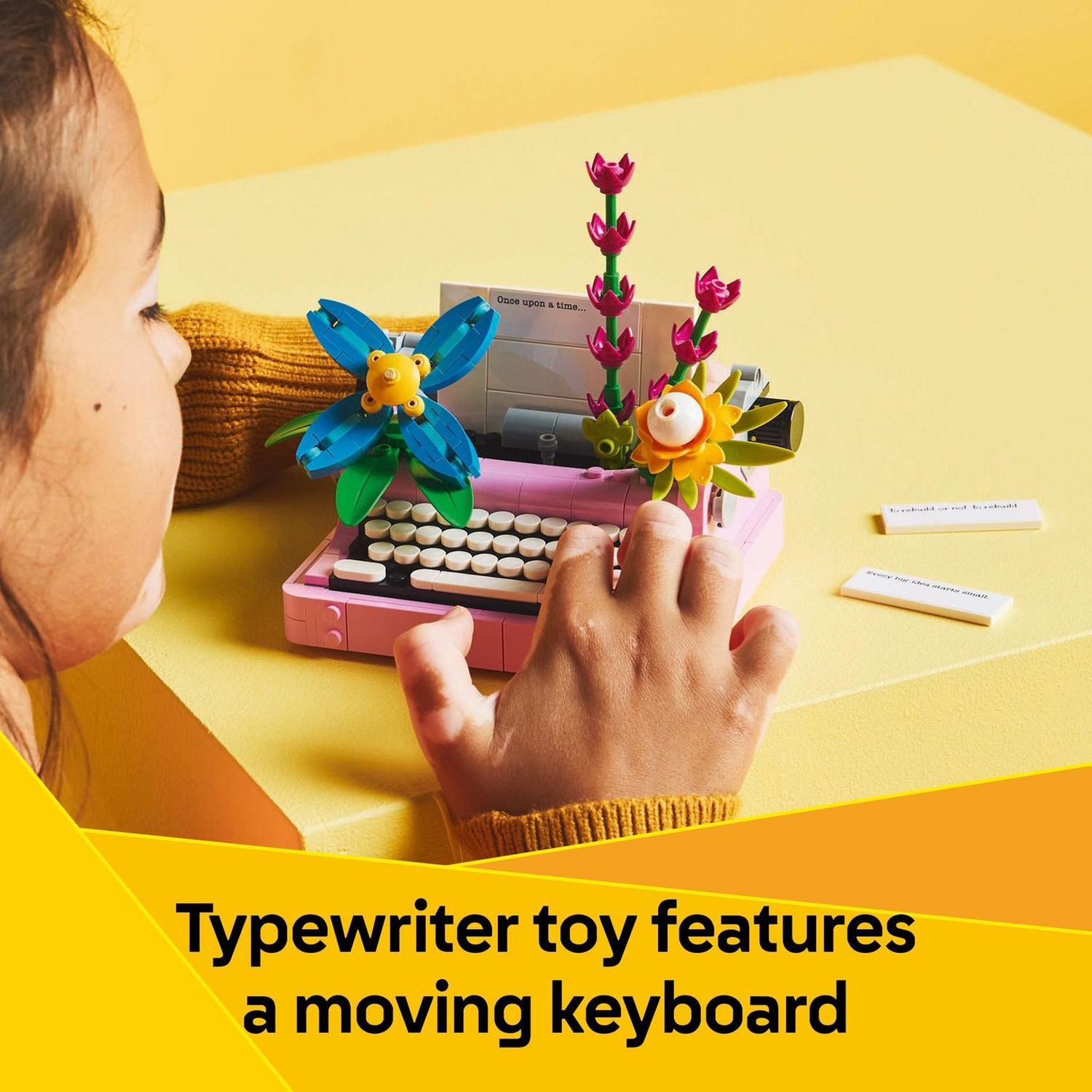 LEGO Creator 3in1 typewriter with flowers building toy - (British brand)