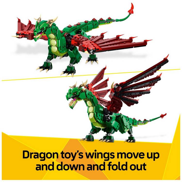 LEGO Creator Medieval Dragon building set with 715 pieces, UK version