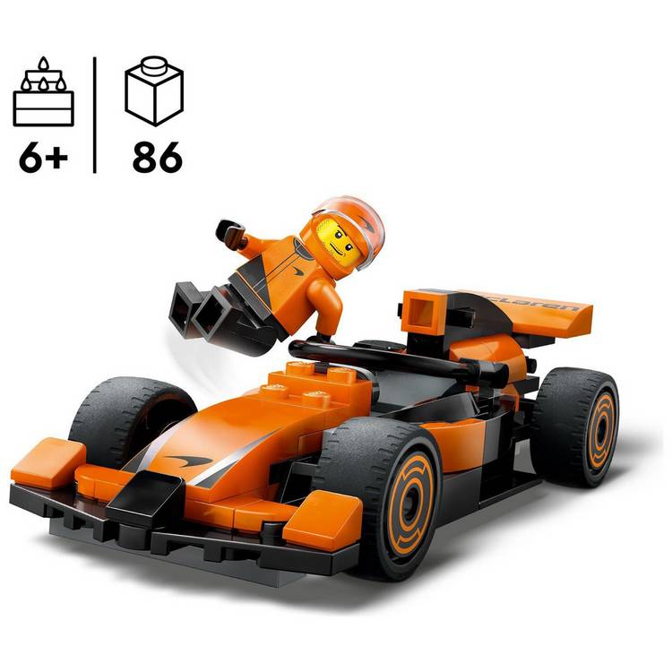LEGO McLaren F1 race car with driver minifigure 86 pieces (British brand)