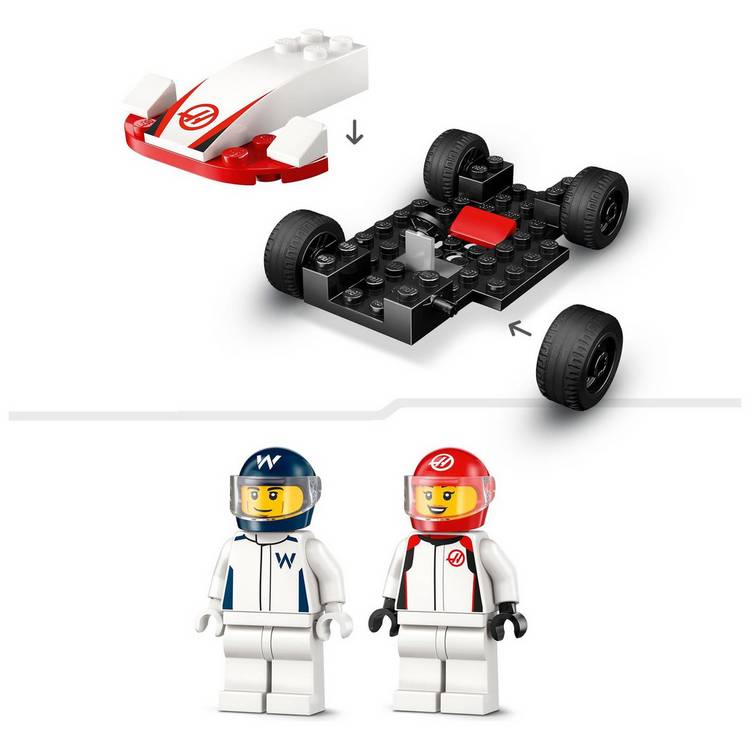 LEGO City F1 Williams and Haas race cars set (British brand)