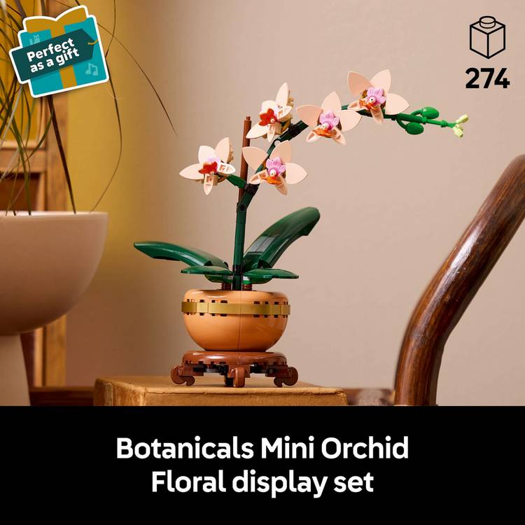 LEGO Botanicals mini orchid building set 274 pieces - British product