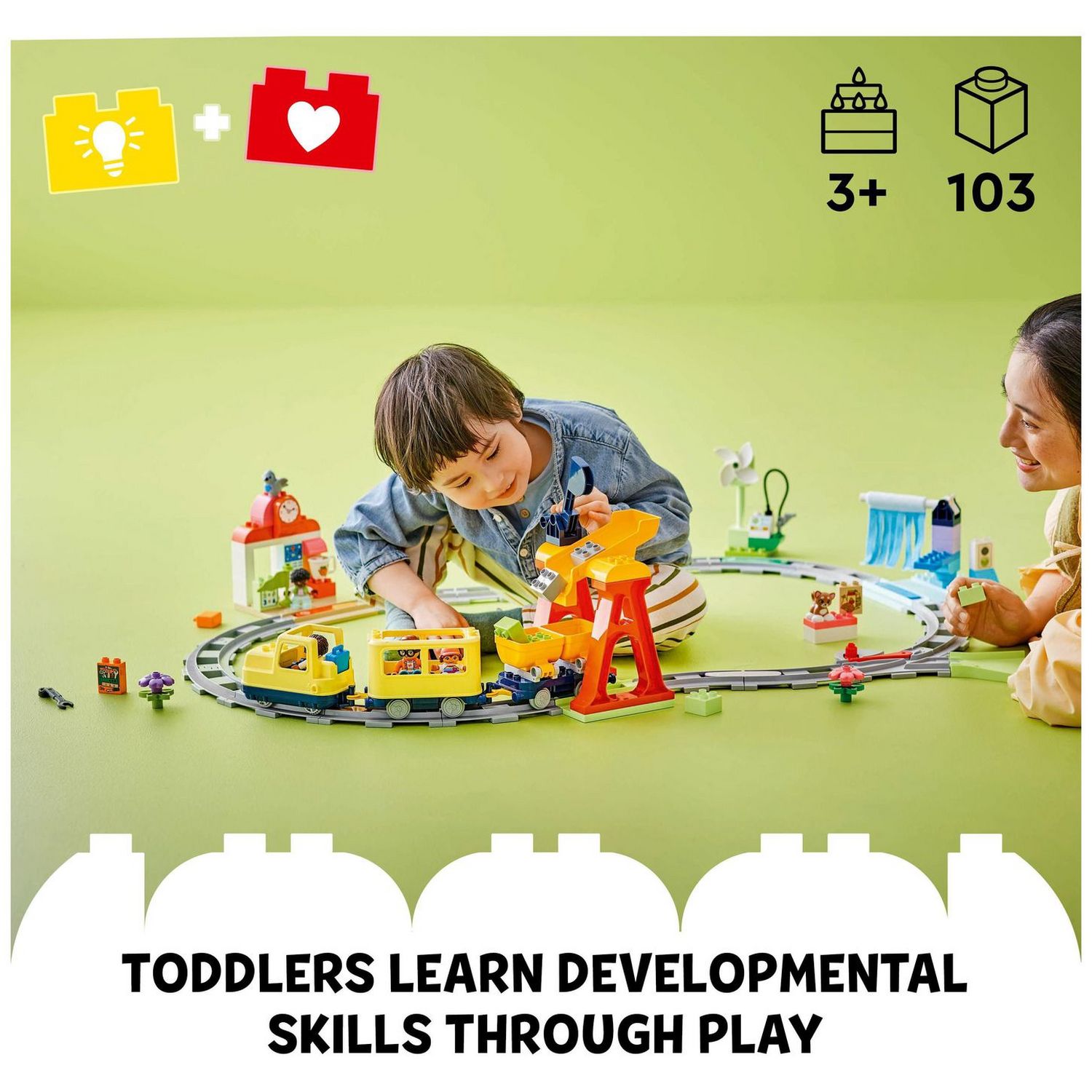 LEGO DUPLO interactive train set 103 pieces, imported from the UK