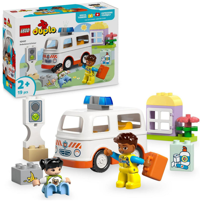 LEGO DUPLO Ambulance & Driver toddler toy, UK version