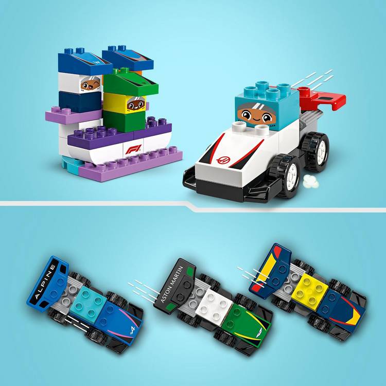 LEGO DUPLO F1 race car building toy set 70 pieces, imported from the UK
