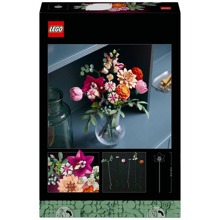 LEGO Pretty Pink Flower Bouquet building set 749 pieces, UK version