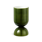 Habitat retro green glass table lamp, imported from the UK