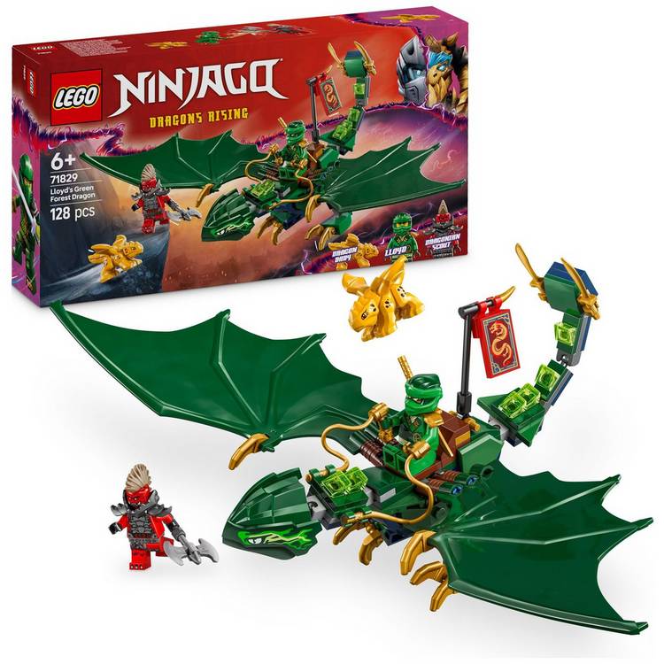 LEGO NINJAGO Green Forest Dragon toy with minifigures, UK version