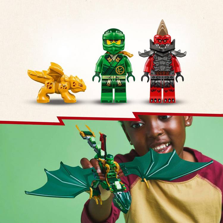 LEGO NINJAGO Green Forest Dragon toy with minifigures, UK version
