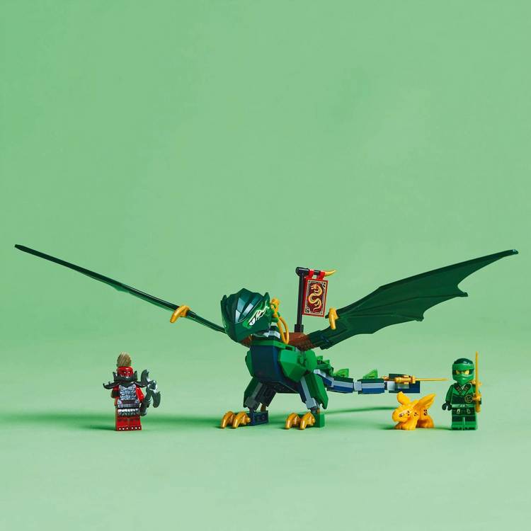 LEGO NINJAGO Green Forest Dragon toy with minifigures, UK version